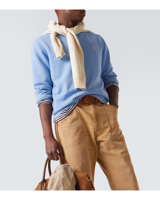 Polo Ralph Lauren Blue Cotton-Blend Sweatshirt for men