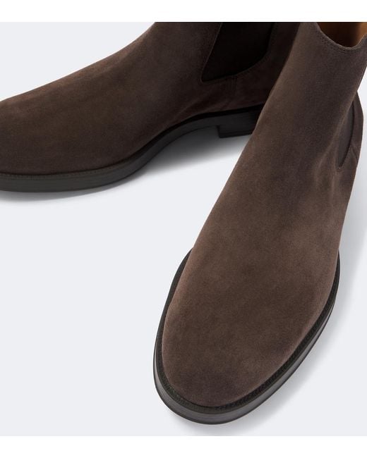 Tod's Brown Suede Chelsea Boots for men