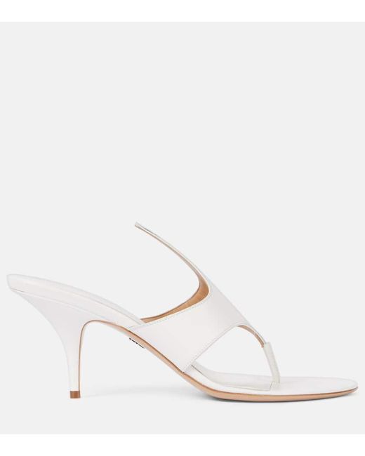 Ferragamo White Sandalen Lyrai Aus Leder