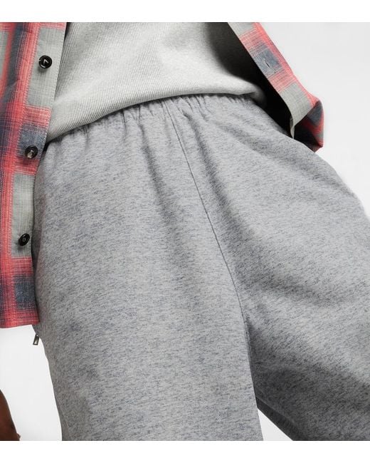Bottega Veneta Gray Trompe L'Oil Leather Sweatpants