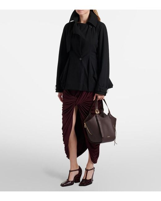 Loewe Brown Flip Hammock Bag