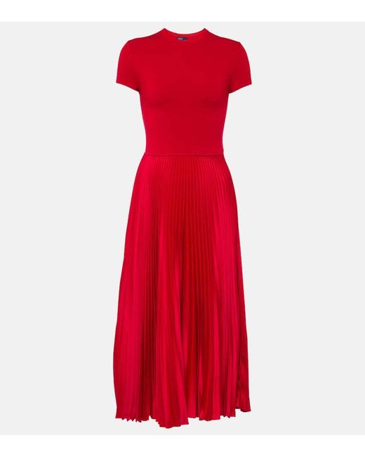 Polo Ralph Lauren Red Lunar New Year Hybrid Pleated Dress