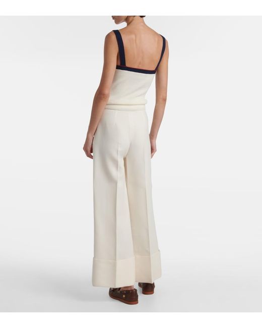 Valentino Blue Chez Virgin Wool Tank Top