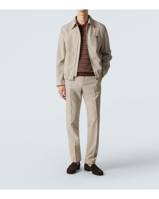 Slowear Natural Virgin Wool Blouson Jacket for men