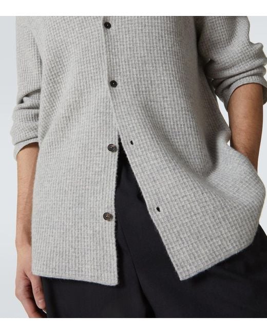 The Row Gray Barkley Wool And Cashmere Cardigan for men