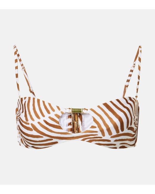 ViX Natural Pam Printed Bandeau Bikini Top