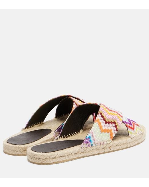 Missoni Multicolor Harlow Zigzag Lame Espadrille Sandals
