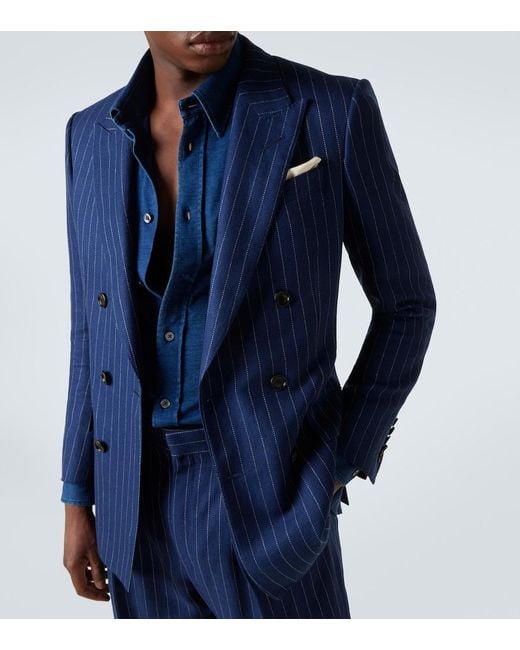Tom Ford Blue Cotton Shirt for men