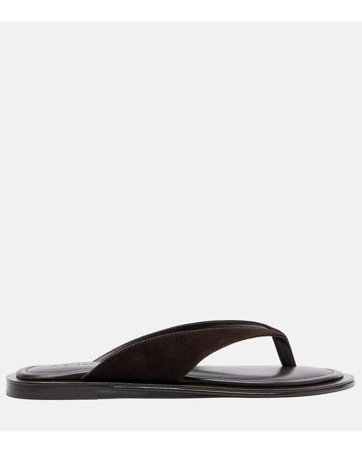 A.Emery Brown Viola Suede Thong Sandals