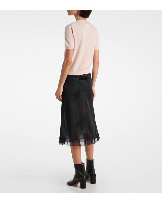 Maison Margiela Natural Knitted Virgin Wool T-Shirt