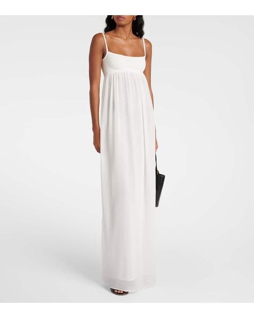 Robe Longue Peplo Jacquemus en coloris White