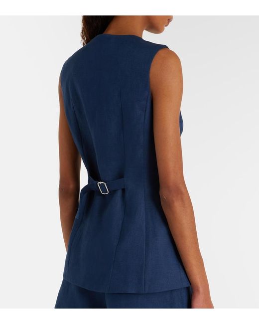 Posse Blue Sabine Linen Vest