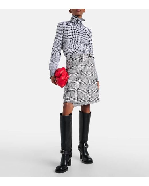 Burberry Black Stiefel Stirrup Aus Leder