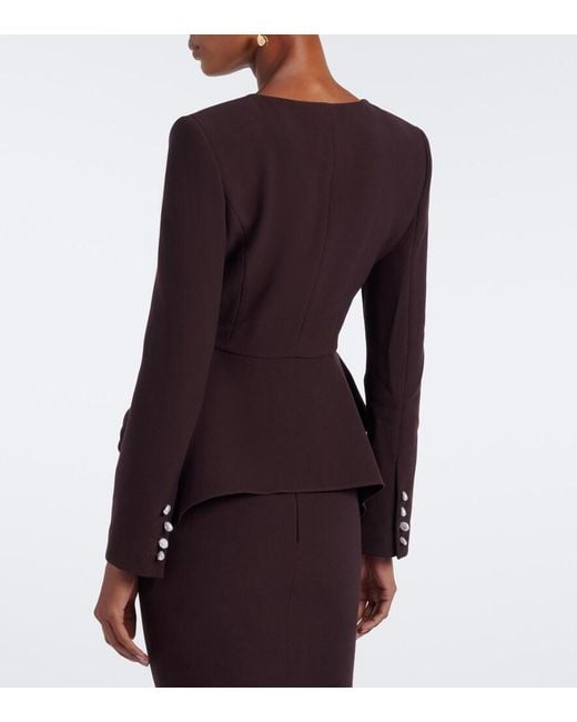 Roland Mouret Purple Peplum Crepe Jacket