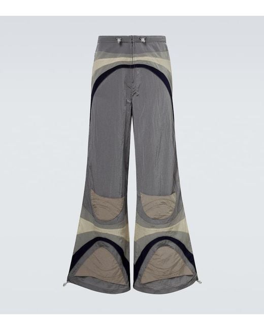 ERL Gray Technical Flared Pants for men