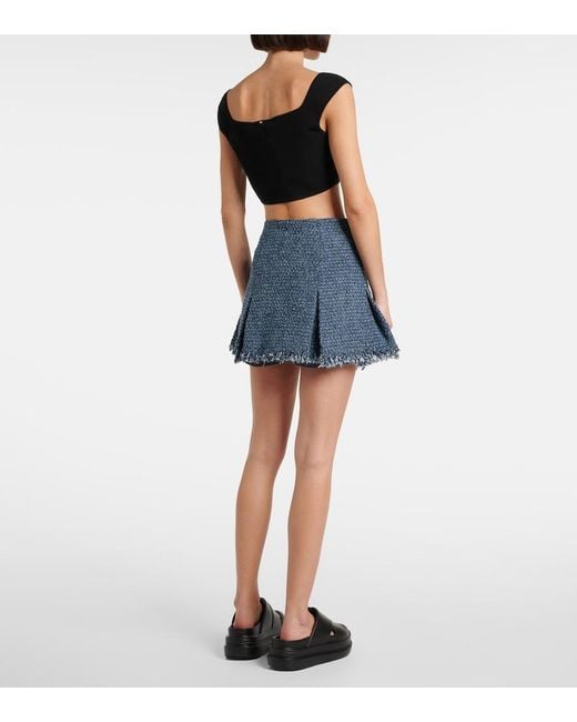 Sacai Blue Punching Denim Shorts