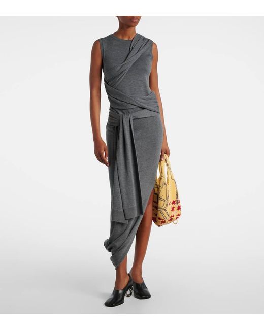 Vestido Drapeado J.W. Anderson de color Gray