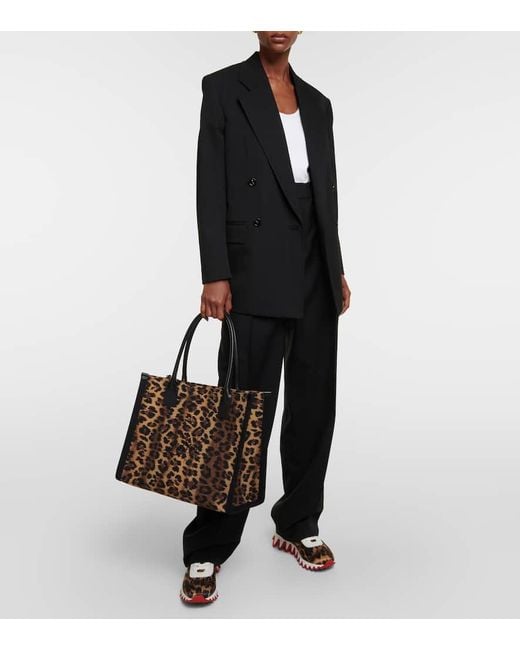 Christian Louboutin Brown Nastroloubi Large Canvas Tote Bag