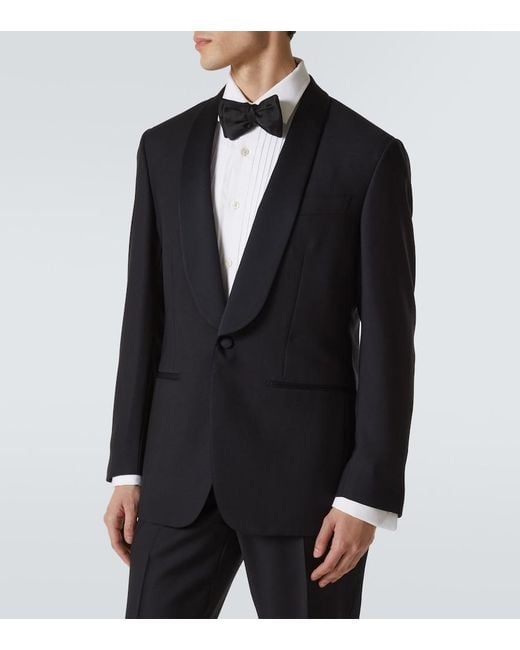 Thom Sweeney Black Wool And Mohair Tuxedo for men