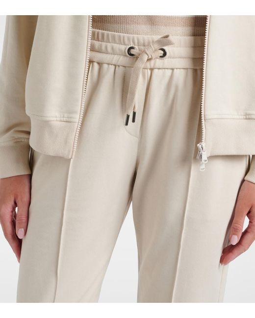 Brunello Cucinelli Natural Monili Cotton Sweatpants