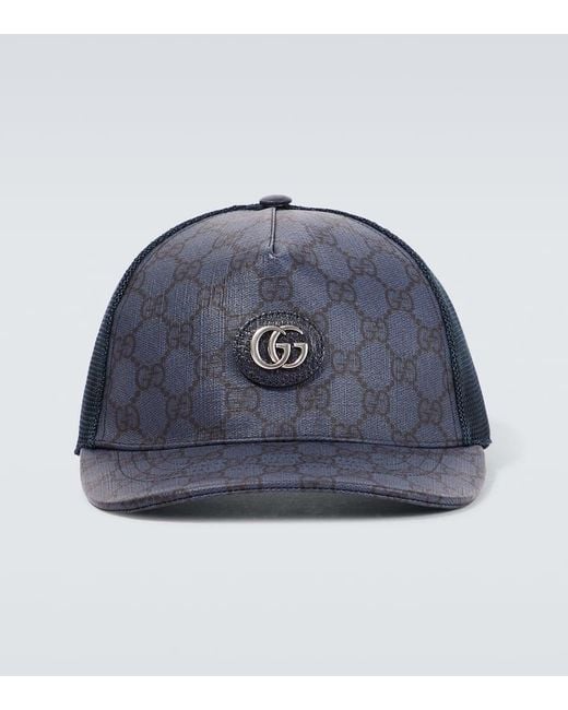 Gucci Baseballkappe Aus GG Supreme in Blue für Herren