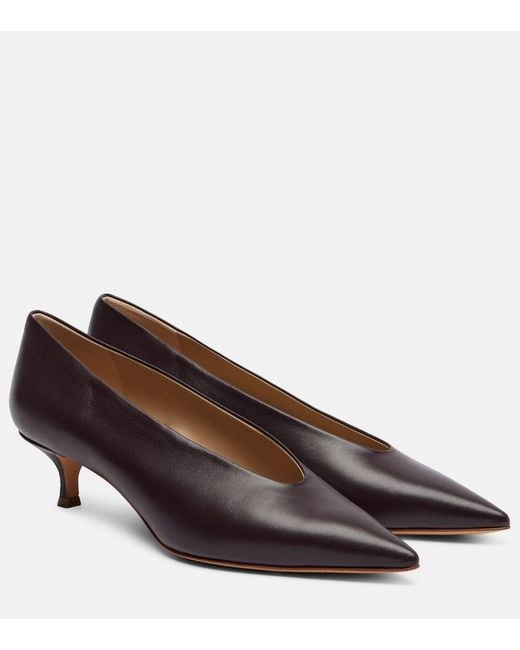 Le Monde Beryl Brown Pumps Babouche Aus Leder