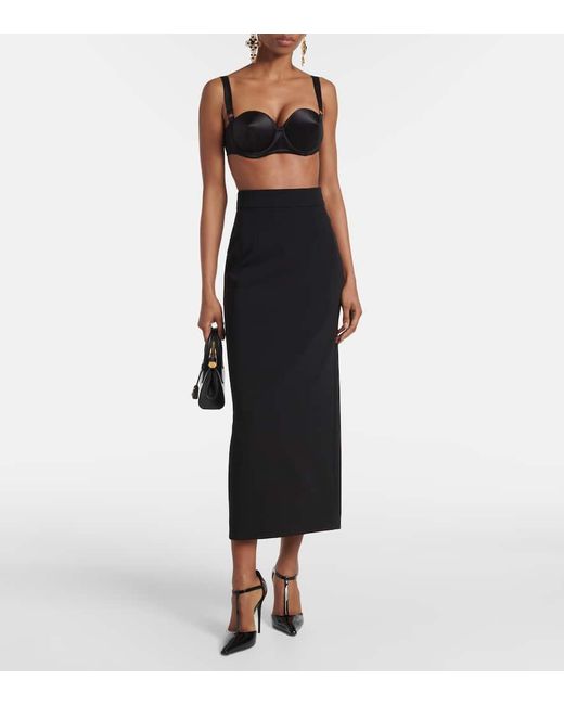 Dolce & Gabbana Black Bralette Aus Satin