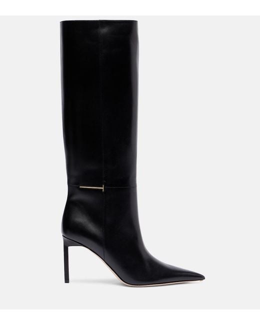 Tom Ford Black Julianne 85 Leather Knee-High Boots
