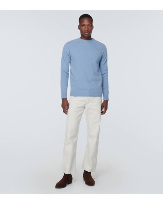 Sunspel Blue Wool Sweater for men