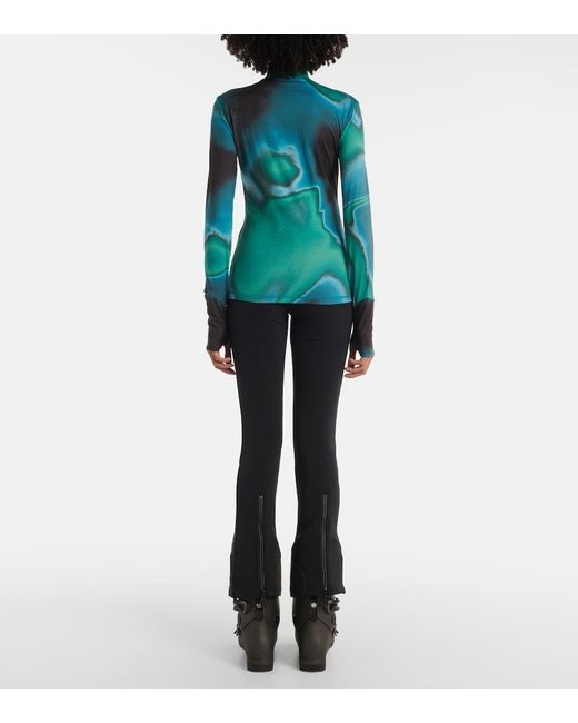 Top Da Sci Next To Skin Con Stampa di Aztech Mountain in Blue