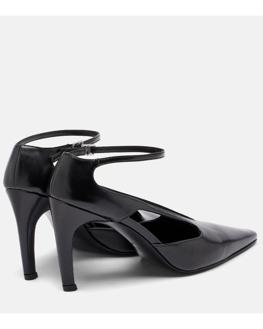 Totême Black Cutout Leather Pumps