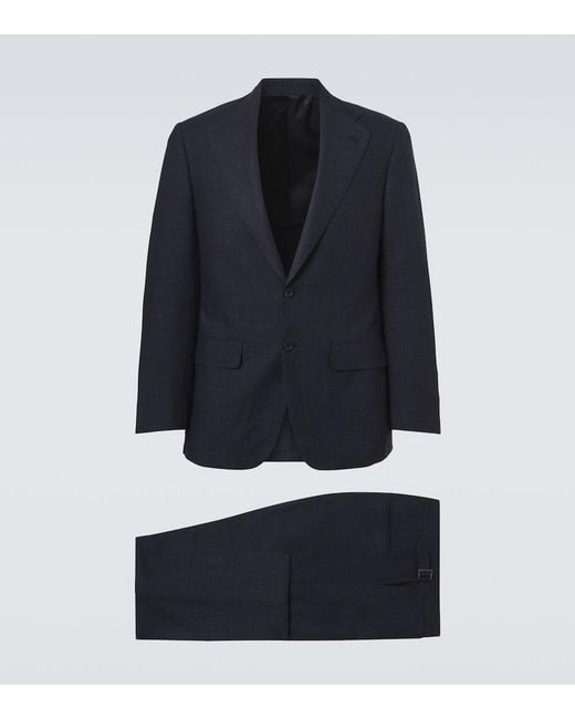 Thom Sweeney Blue Wool Suit for men