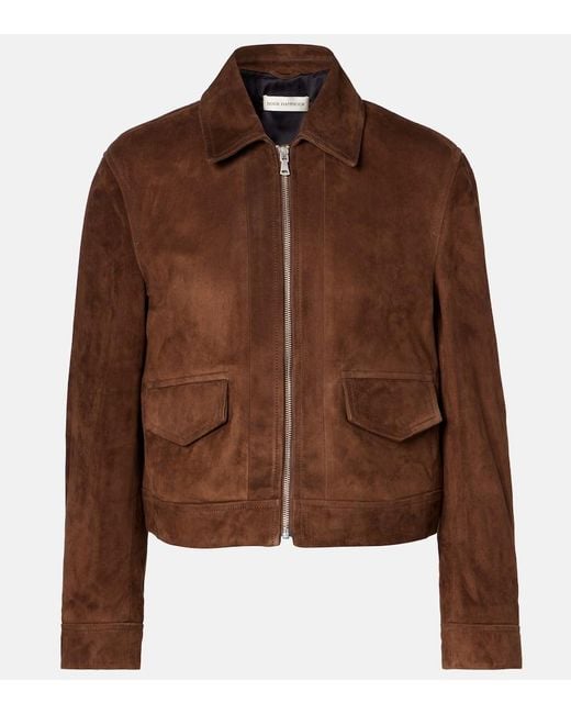 Veste Vanves En Daim Nour Hammour en coloris Brown