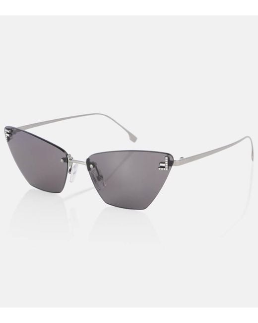Fendi Gray Cat-Eye Sunglasses