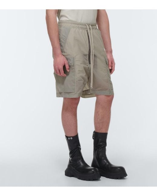 Rick Owens Gray Technical Shorts for men