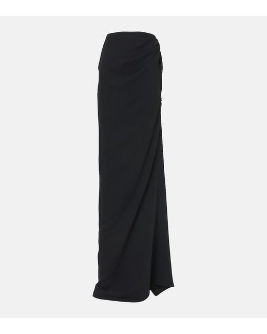 Maticevski Black Indominable Draped Maxi Skirt