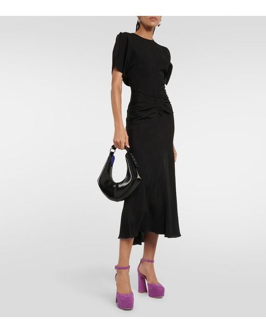 Gianvito Rossi Purple Vernice Platform Suede Pumps