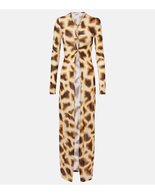 Christopher Esber Metallic Printed Jersey Top