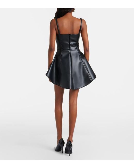 David Koma Black Ruffled Midi Dress