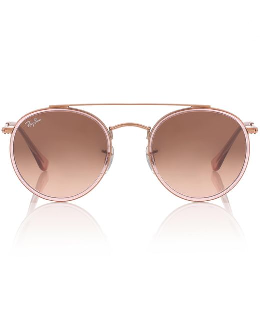 Ray-Ban Pink Sonnenbrille Double Round