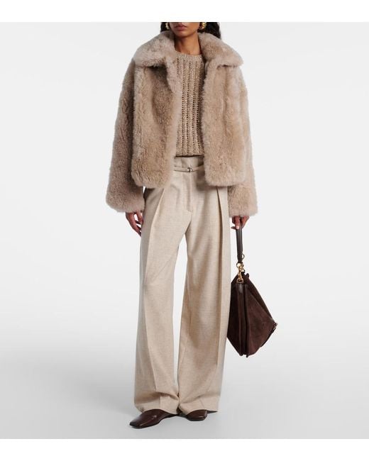 Yves Salomon Natural Shearling Jacket