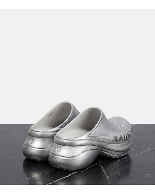 X CrocsTM – Mules a plateforme Balenciaga en coloris White