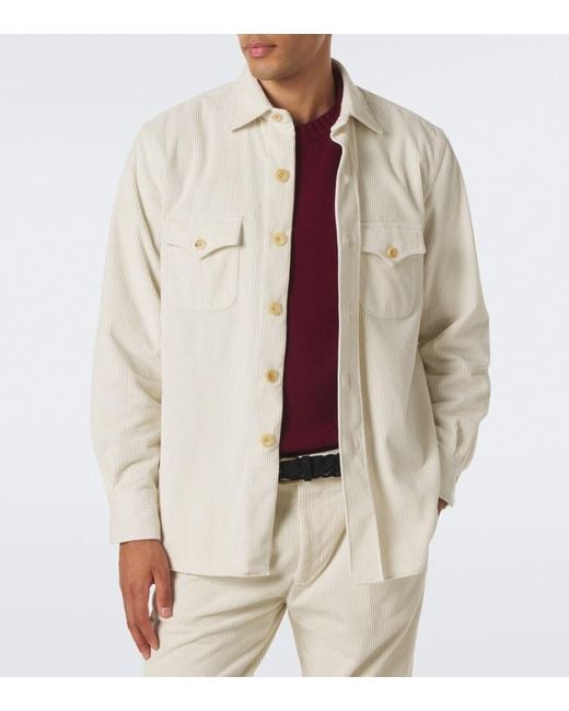 Rubinacci Natural Cotton Corduroy Jacket for men