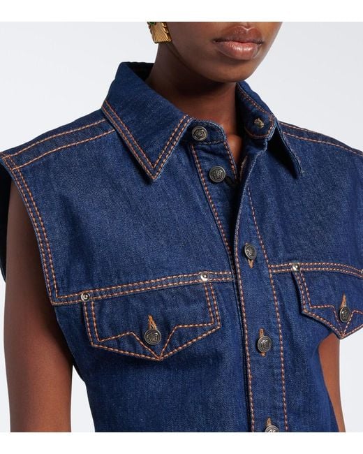 Versace Blue Denim Minidress