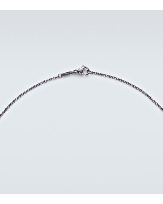 Ileana Makri Metallic Evil Eye Sterling Pendant Necklace With Diamonds for men