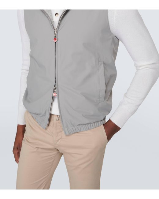 Kiton Gray Technical Vest for men