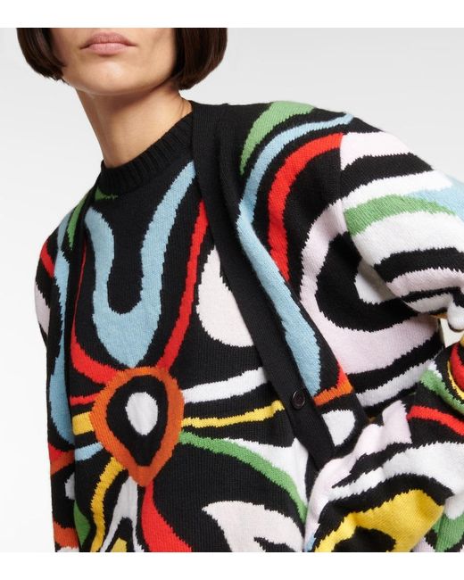 Emilio Pucci Multicolor X Fusalp Intarsia Wool Cardigan