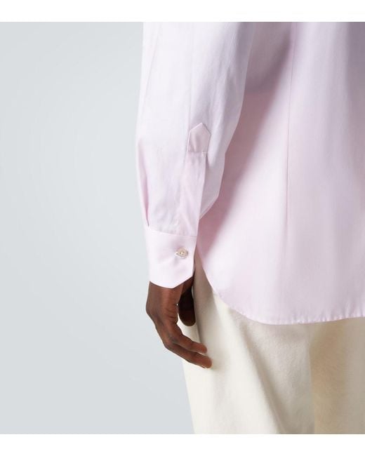 Kiton White Cotton Shirt for men