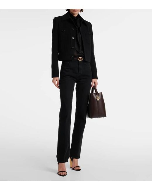 Saint Laurent Black Wool-Blend Jacket