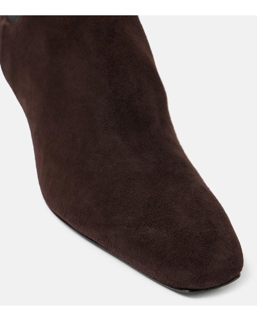 Totême Brown Suede Ankle Boots
